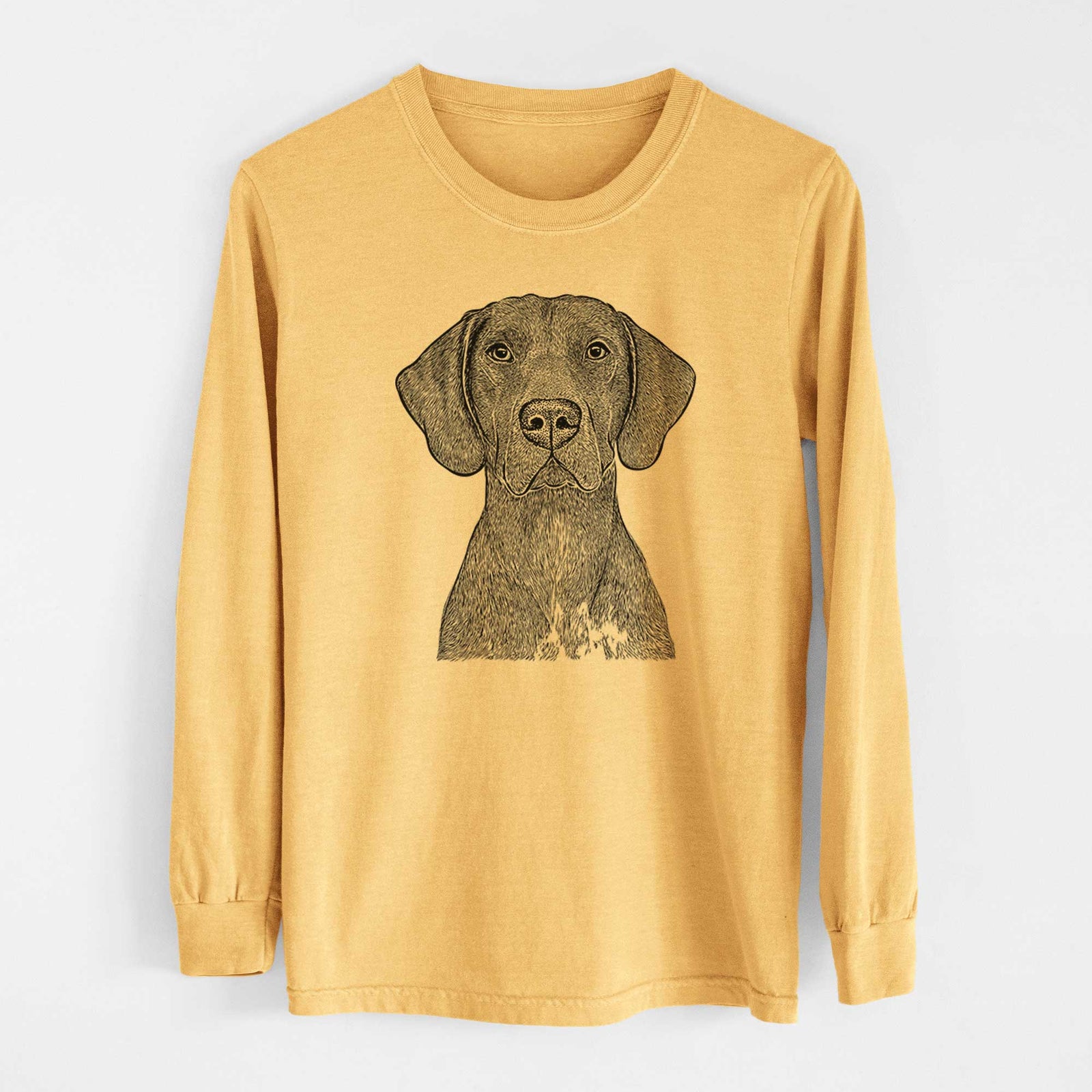 Bare Lucifer the German Shorthaired Pointer - Heavyweight 100% Cotton Long Sleeve