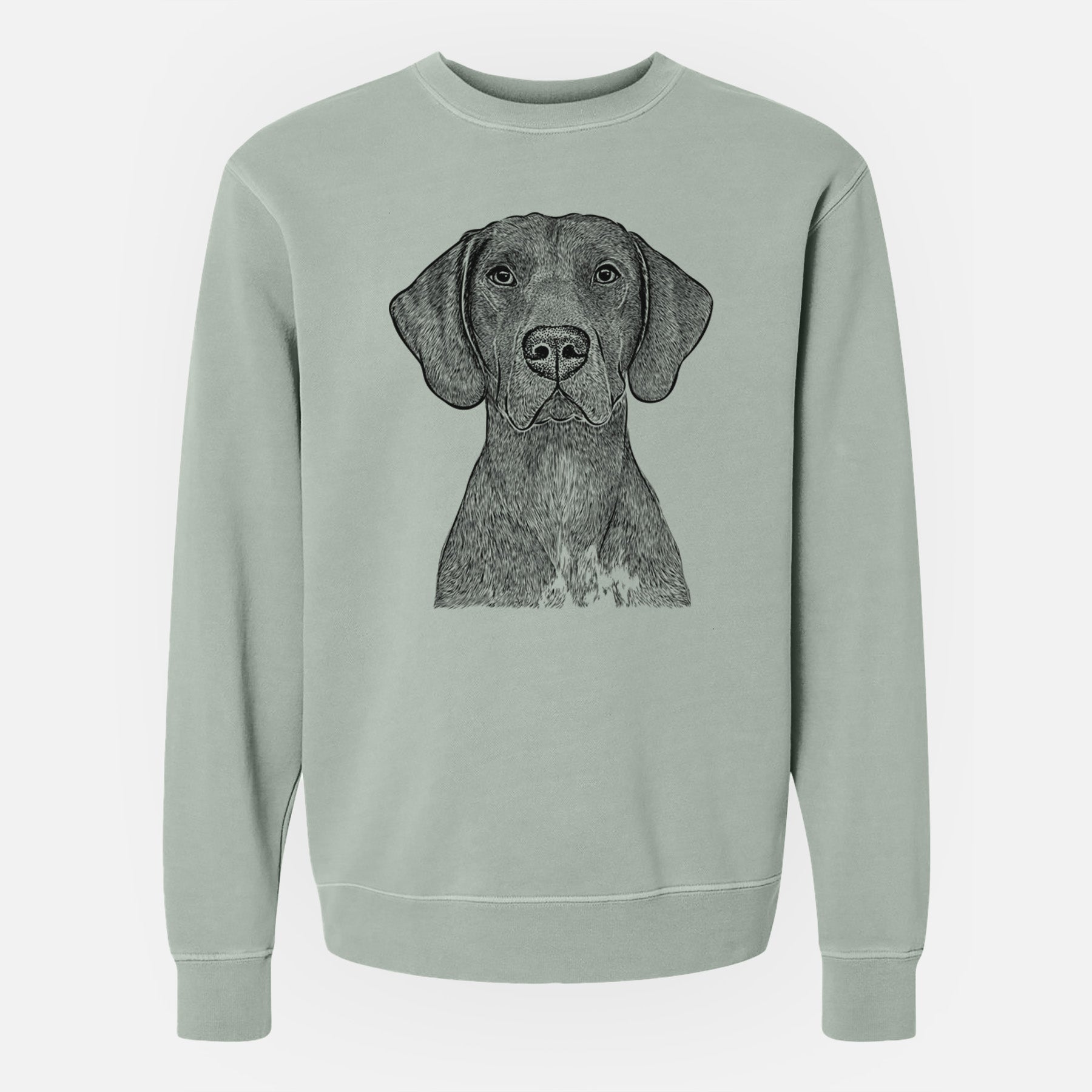 Bare Lucifer the German Shorthaired Pointer - Unisex Pigment Dyed Crew Sweatshirt