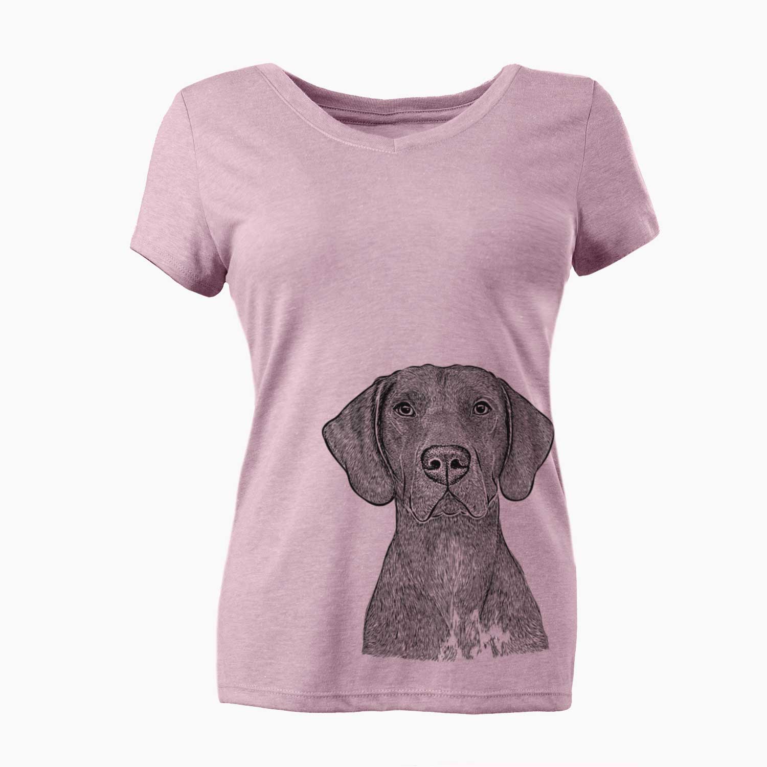 Bare Lucifer the German Shorthaired Pointer - Women's V-neck Shirt
