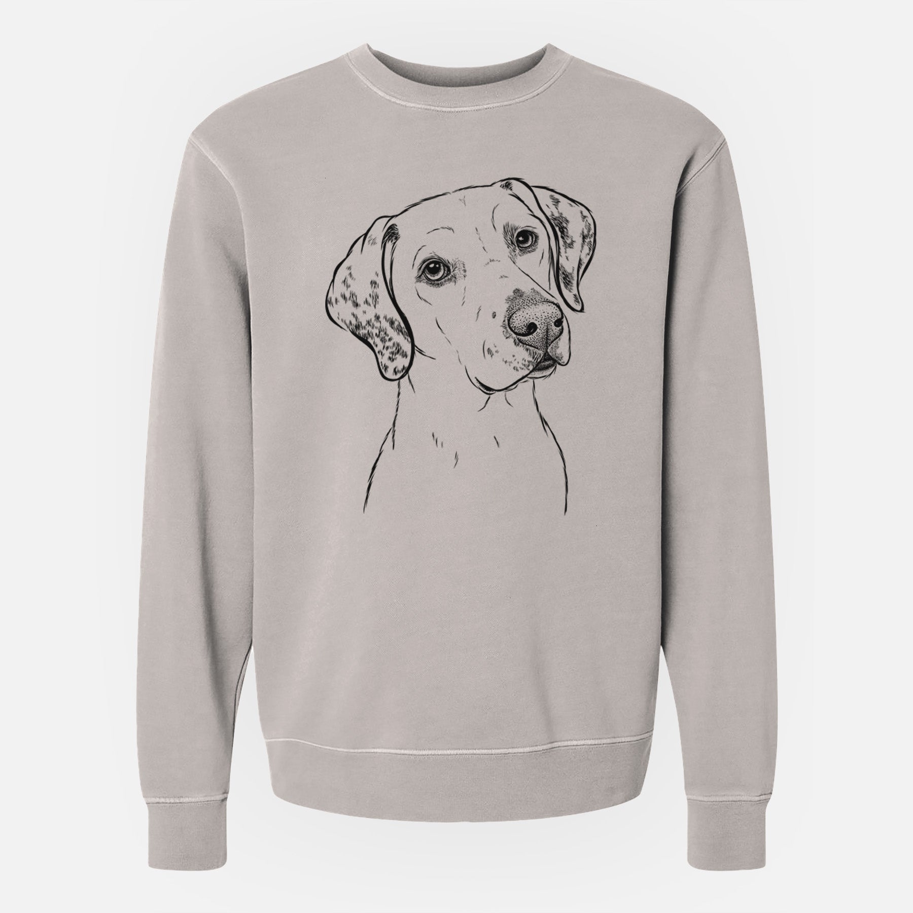 Bare Lucky the Dalmatian - Unisex Pigment Dyed Crew Sweatshirt