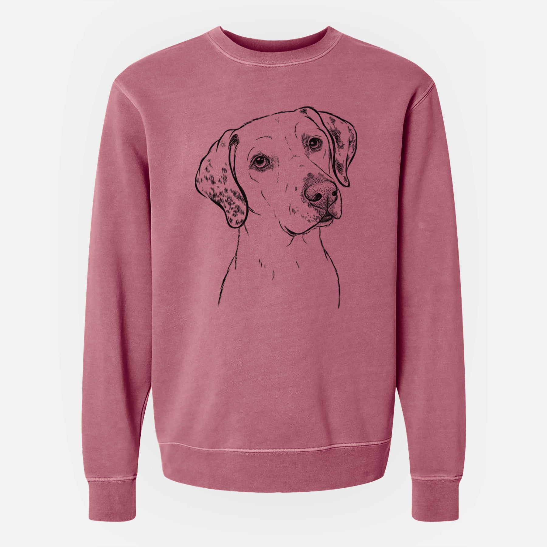 Bare Lucky the Dalmatian - Unisex Pigment Dyed Crew Sweatshirt