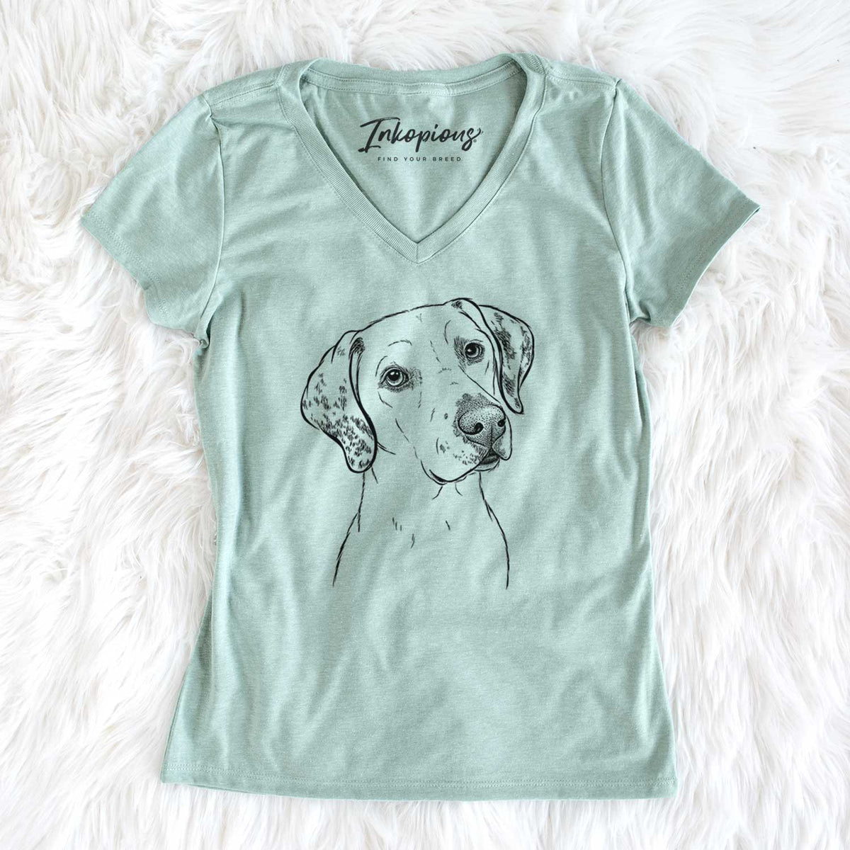 Bare Lucky the Dalmatian - Women&#39;s V-neck Shirt