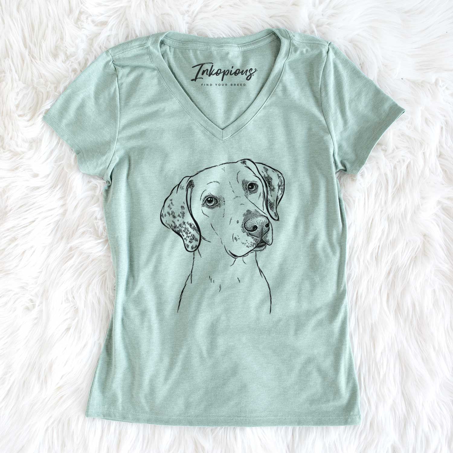 Bare Lucky the Dalmatian - Women's V-neck Shirt