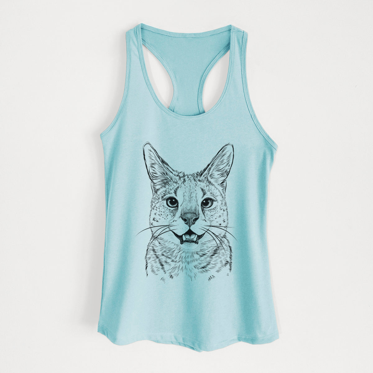 Lucky the Serval Cat - Women's Racerback Tanktop
