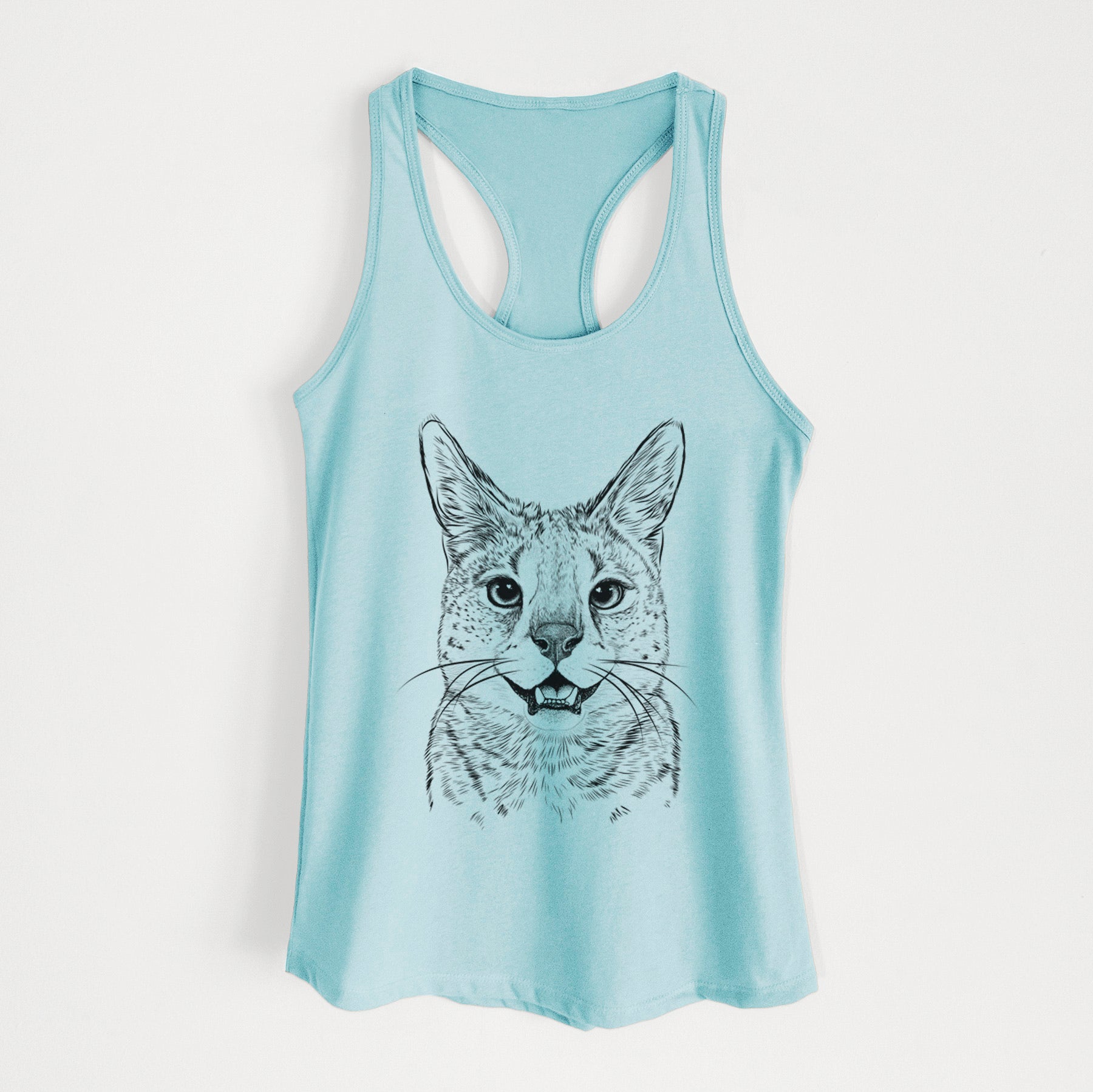 Lucky the Serval Cat - Women's Racerback Tanktop