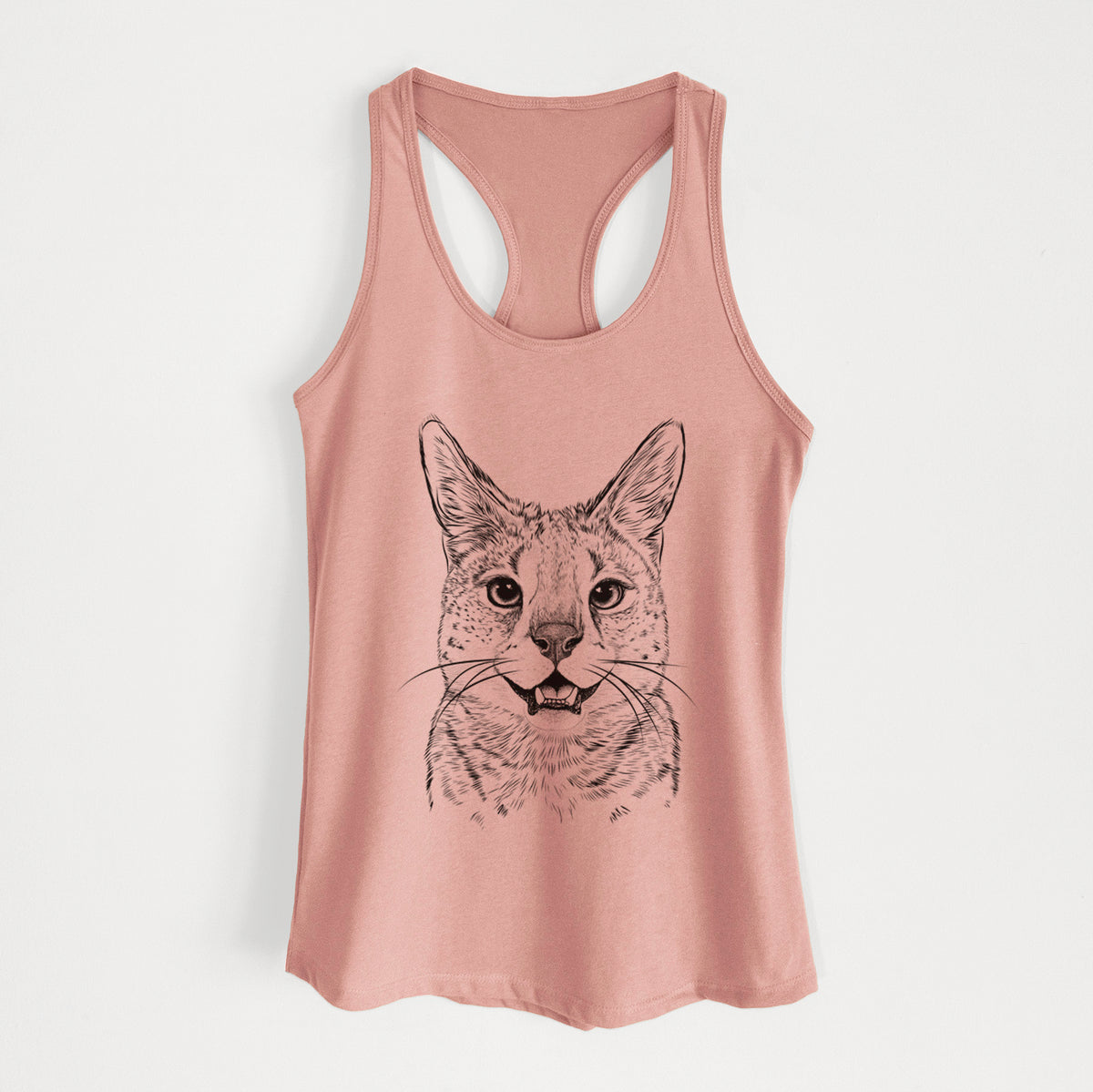 Lucky the Serval Cat - Women's Racerback Tanktop