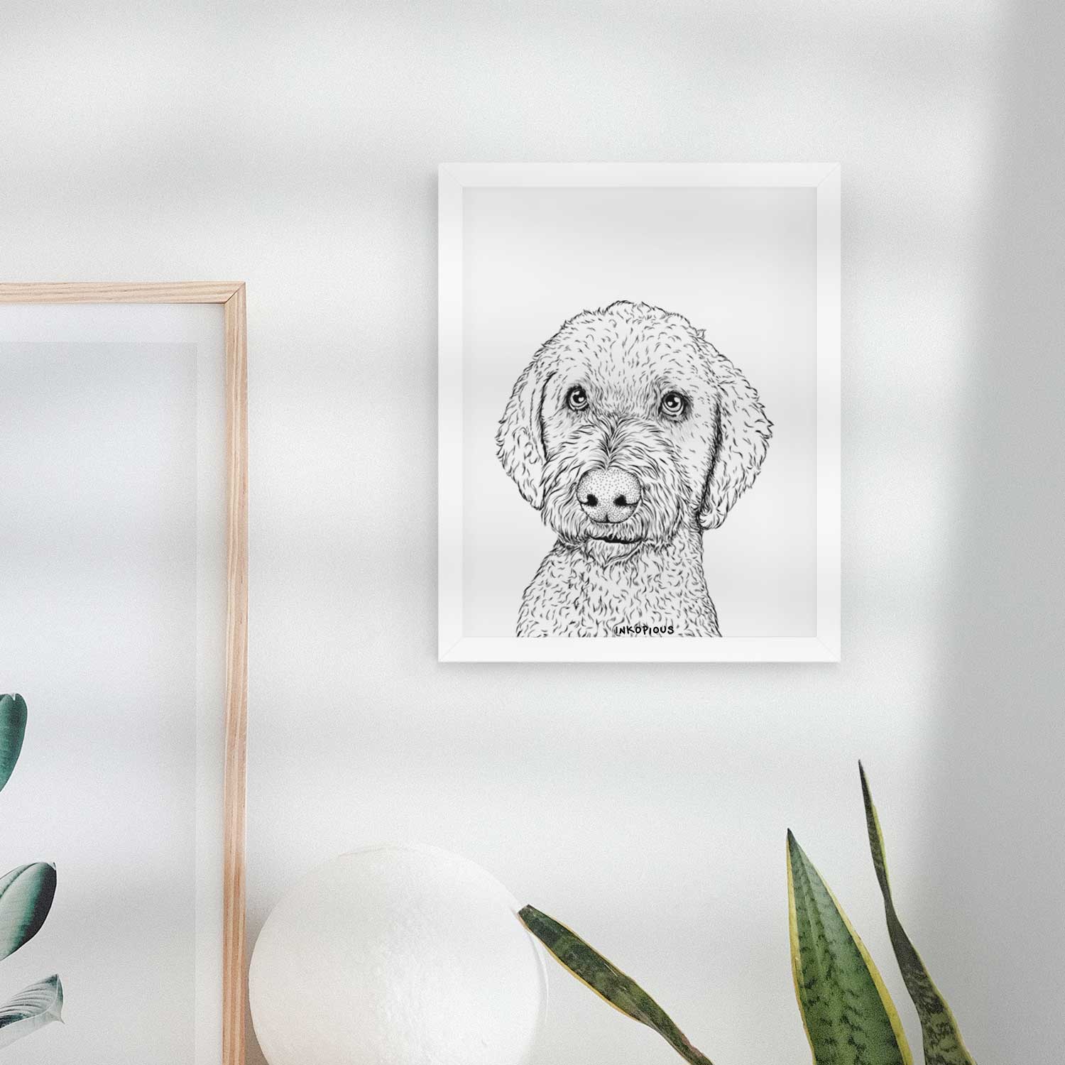 Lucy Boo the Goldendoodle Art Print