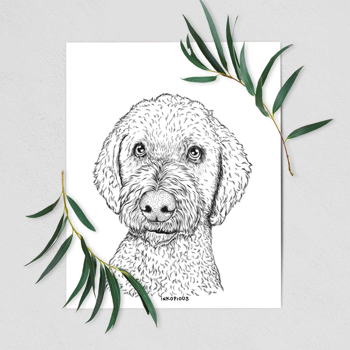 Lucy Boo the Goldendoodle Art Print
