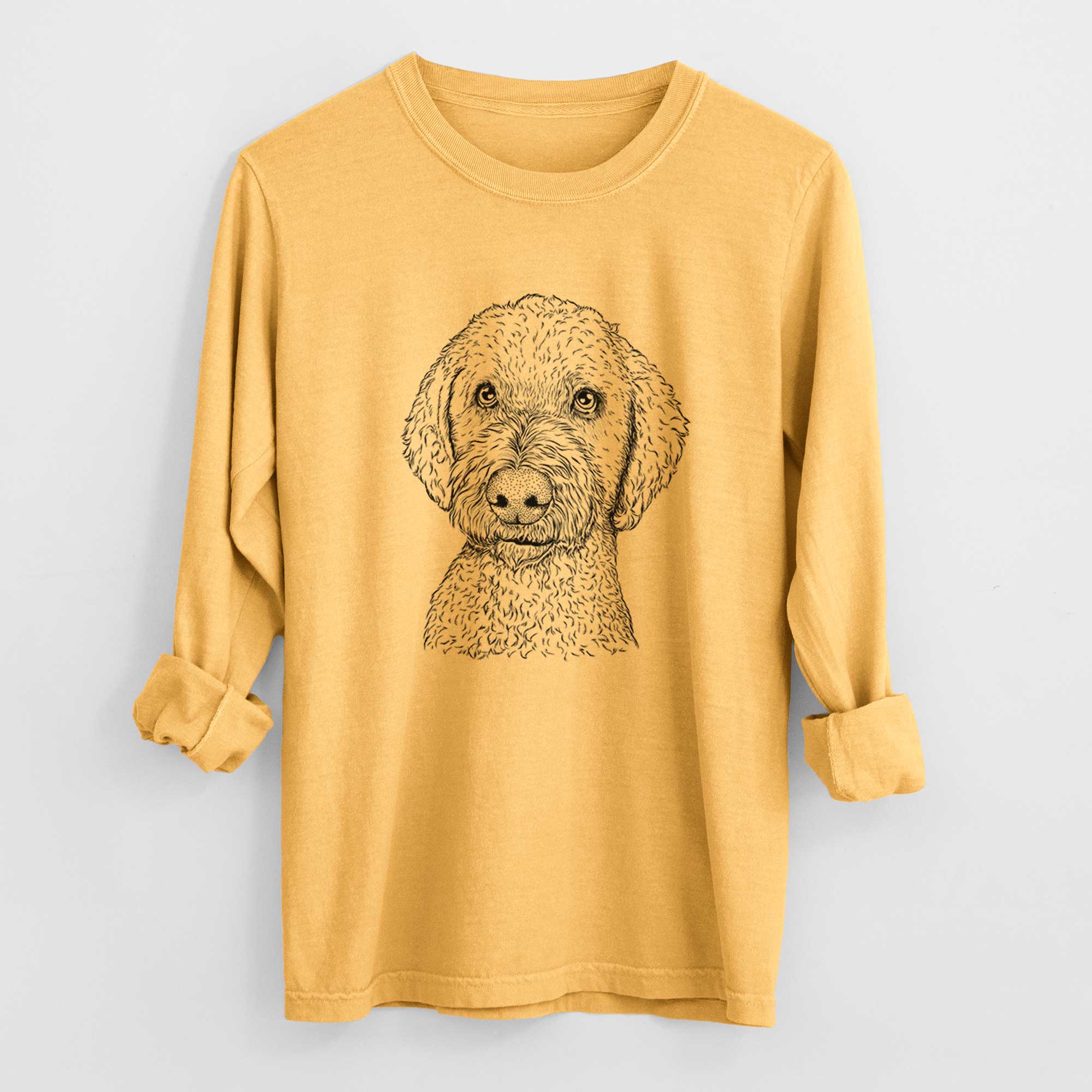 Bare Lucy Boo the Goldendoodle - Heavyweight 100% Cotton Long Sleeve