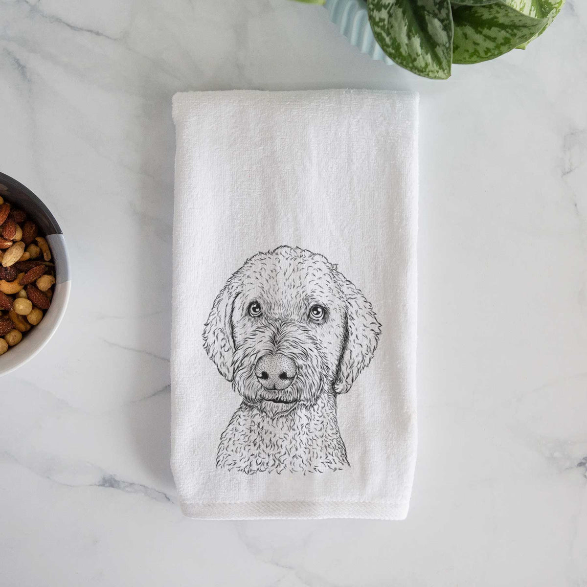 Lucy Boo the Goldendoodle Decorative Hand Towel