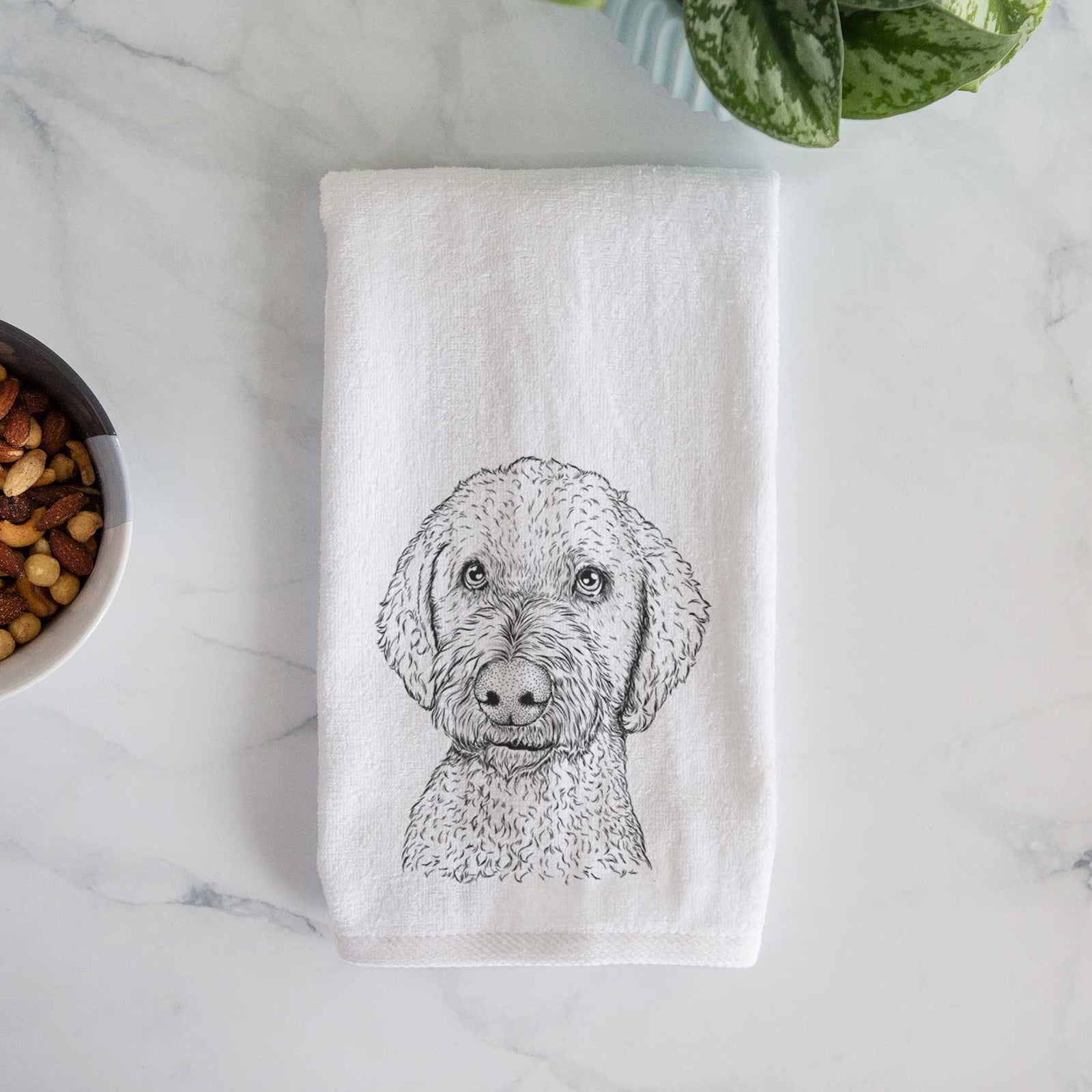 Lucy Boo the Goldendoodle Decorative Hand Towel
