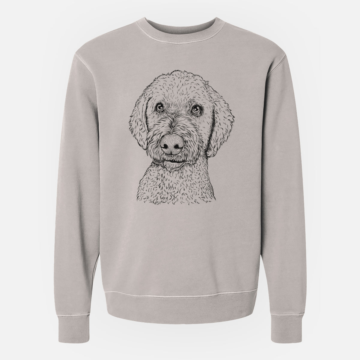 Bare Lucy Boo the Goldendoodle - Unisex Pigment Dyed Crew Sweatshirt