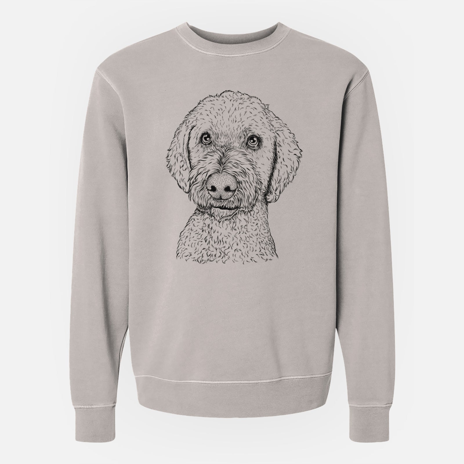 Bare Lucy Boo the Goldendoodle - Unisex Pigment Dyed Crew Sweatshirt