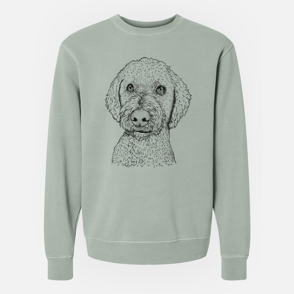 Bare Lucy Boo the Goldendoodle - Unisex Pigment Dyed Crew Sweatshirt