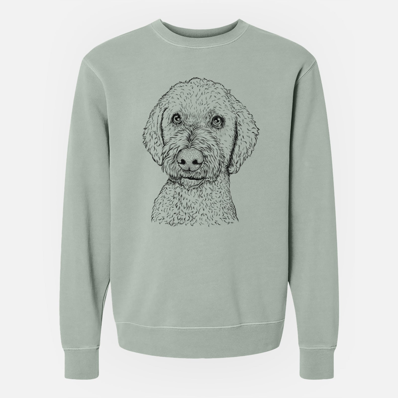 Bare Lucy Boo the Goldendoodle - Unisex Pigment Dyed Crew Sweatshirt
