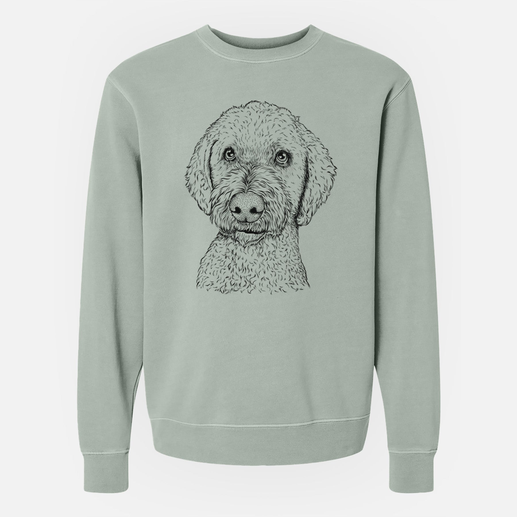 Bare Lucy Boo the Goldendoodle - Unisex Pigment Dyed Crew Sweatshirt