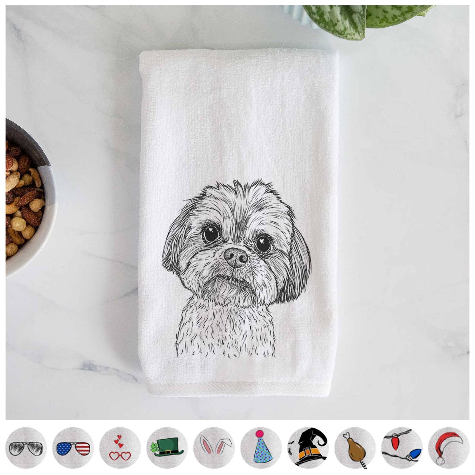 Lucy the Shorkie Decorative Hand Towel