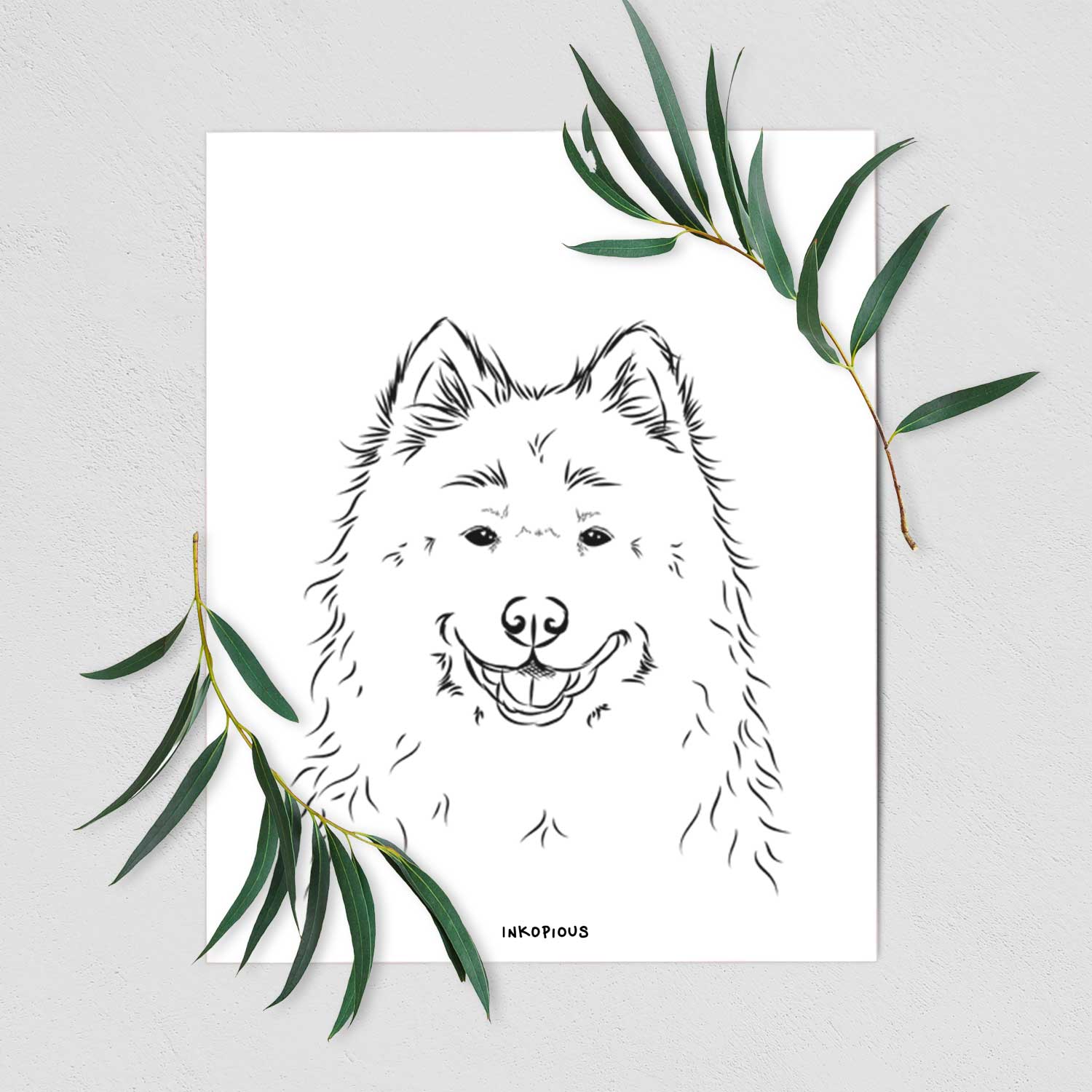 Luka the Samoyed Art Print