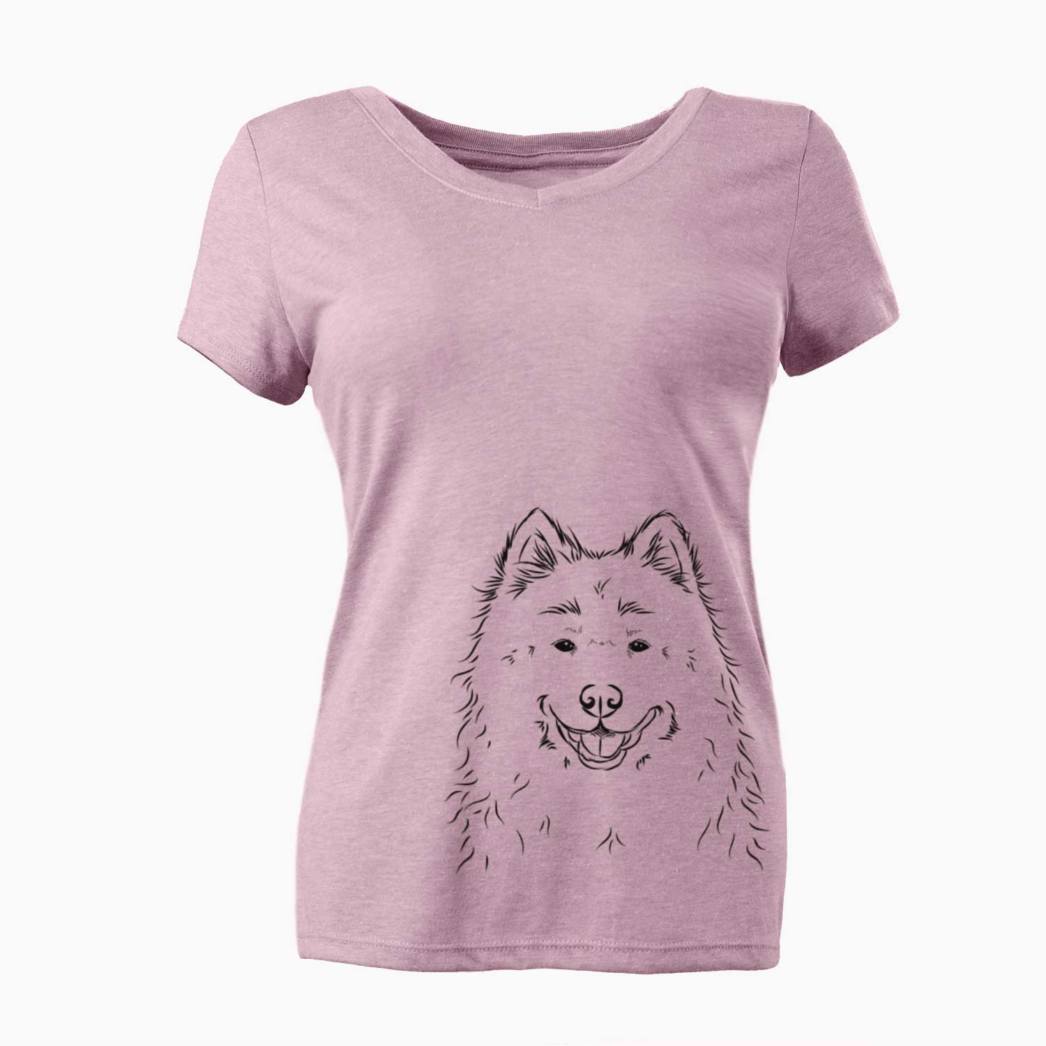 Luka the Samoyed - Women's V-neck Shirt