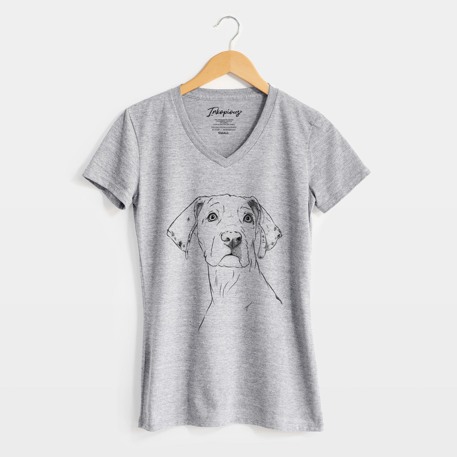 Bare Lumen the Special Needs Great Dane - Women's V-neck Shirt