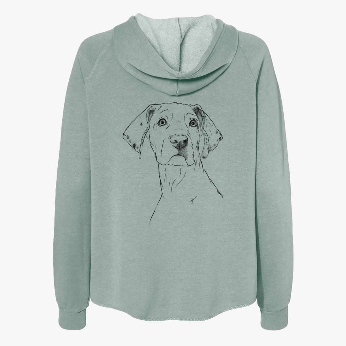 Lumen the Special Needs Great Dane - Women's Cali Wave Zip-Up Sweatshirt