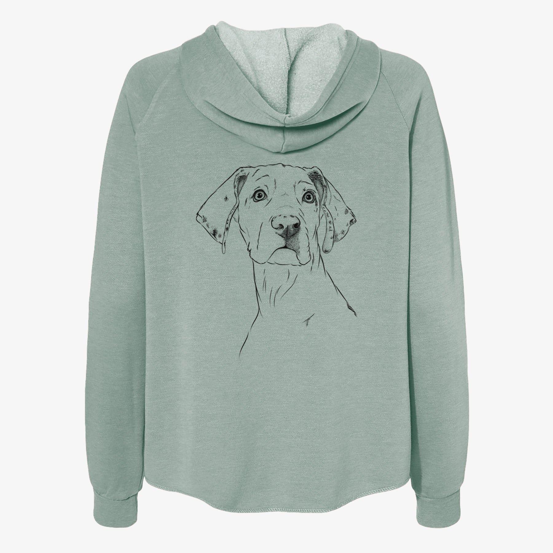 Lumen the Special Needs Great Dane - Women's Cali Wave Zip-Up Sweatshirt