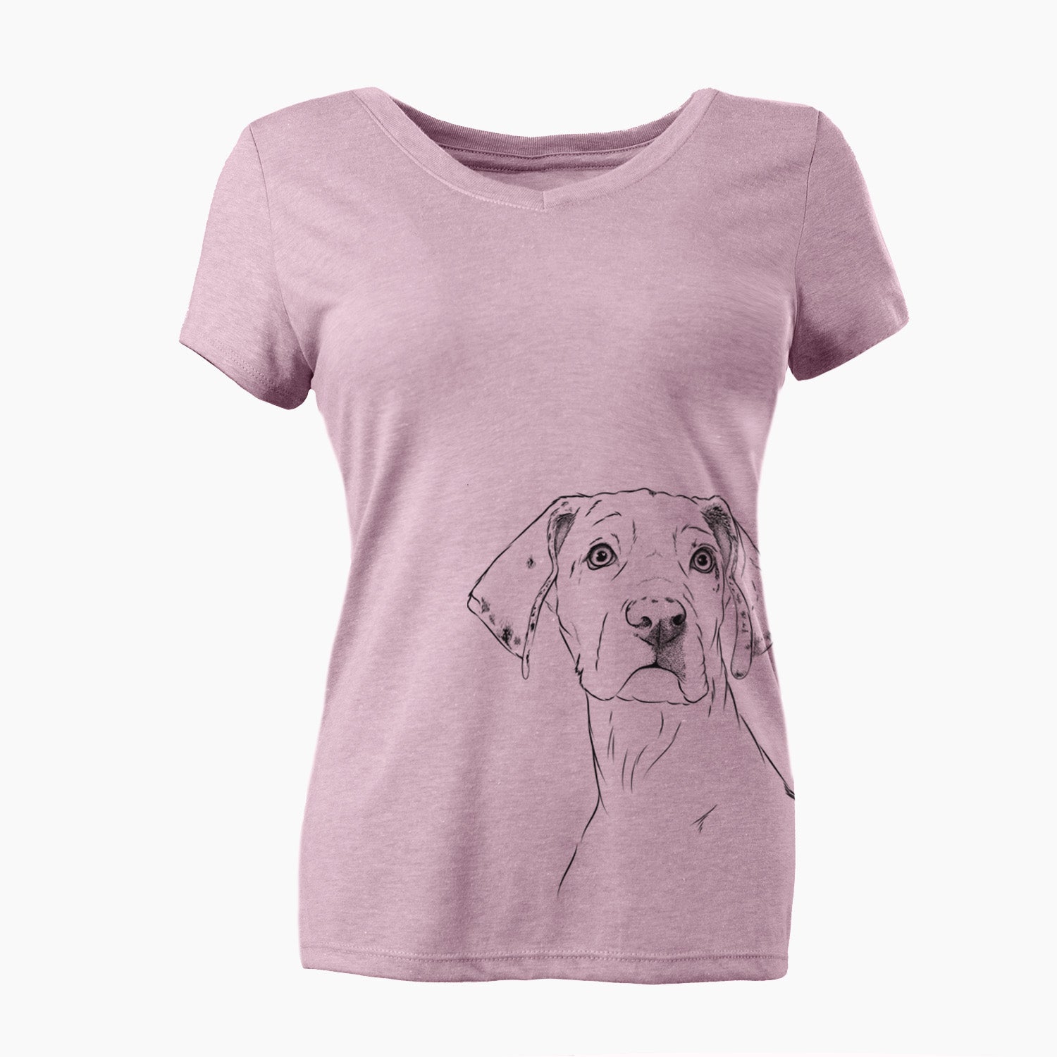 Bare Lumen the Special Needs Great Dane - Women's V-neck Shirt