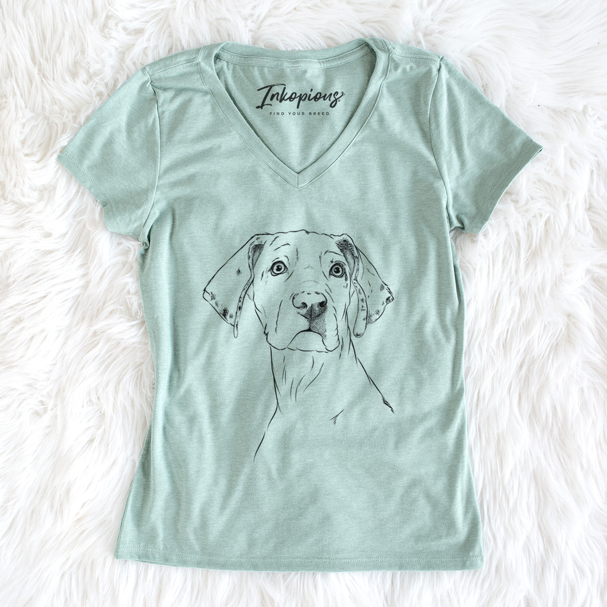 Bare Lumen the Special Needs Great Dane - Women&#39;s V-neck Shirt