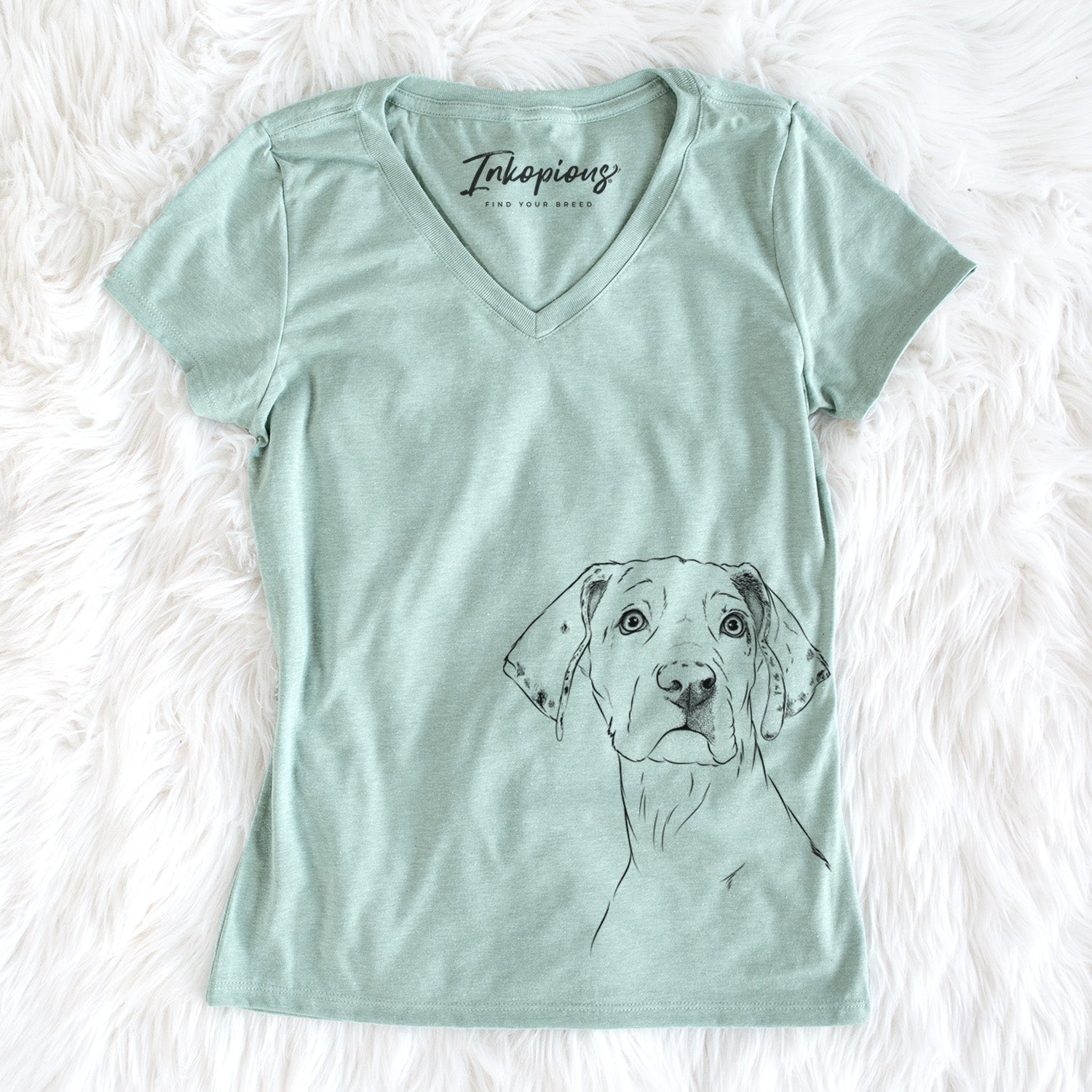 Bare Lumen the Special Needs Great Dane - Women's V-neck Shirt