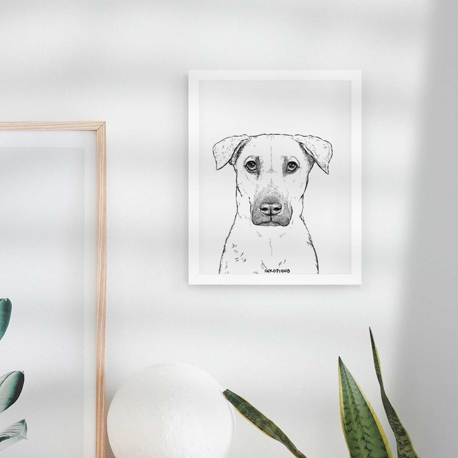 Luna the Black Mouth Cur Art Print