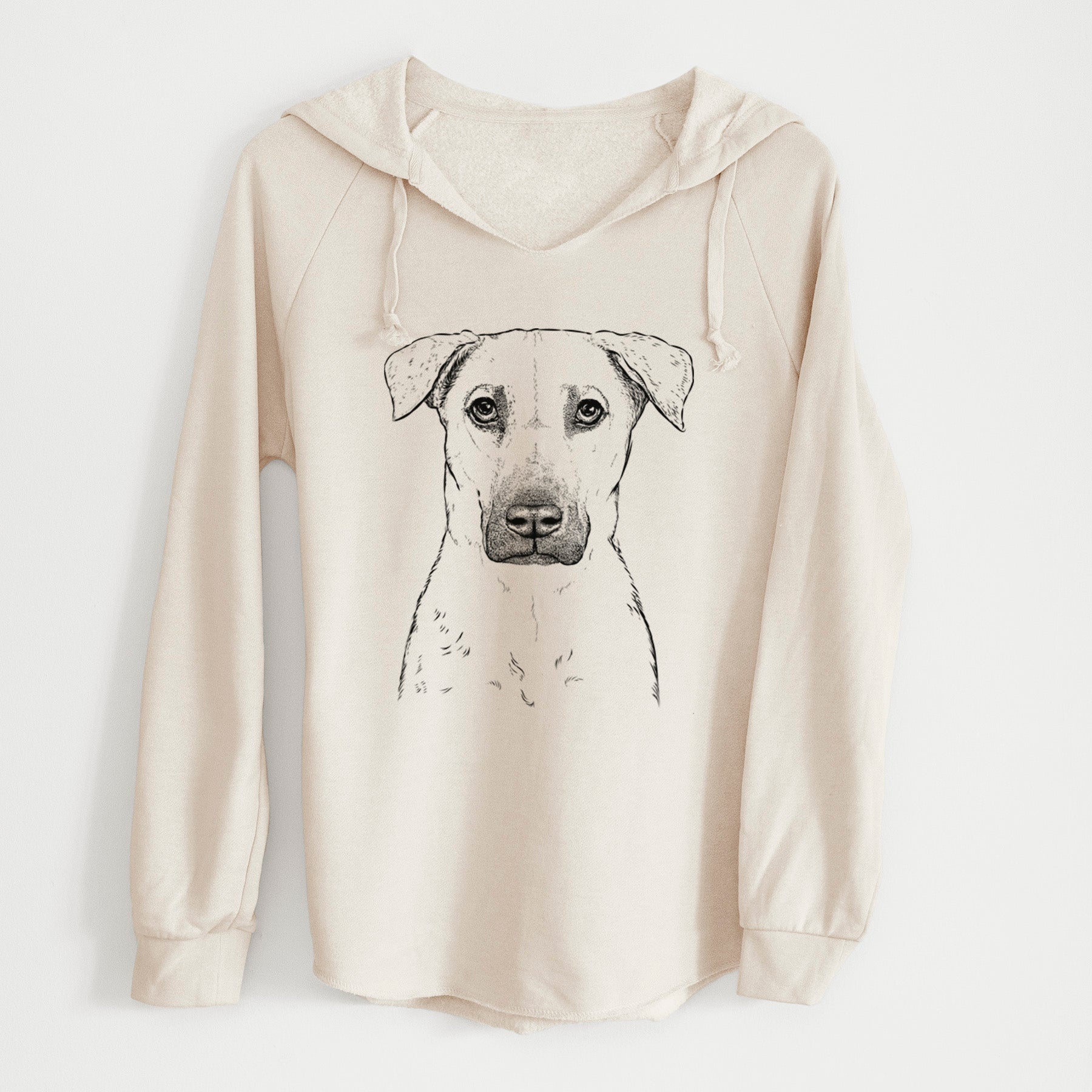 Bare Luna the Black Mouth Cur - Cali Wave Hooded Sweatshirt