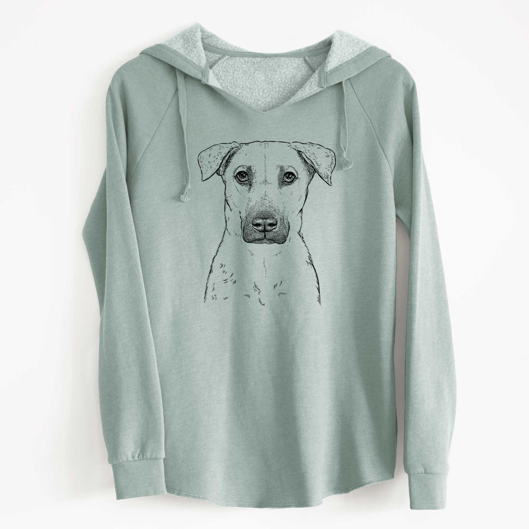 Bare Luna the Black Mouth Cur - Cali Wave Hooded Sweatshirt