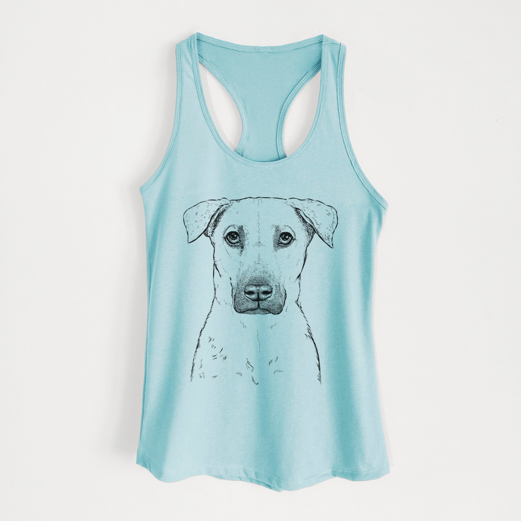 Luna the Black Mouth Cur - Women's Racerback Tanktop