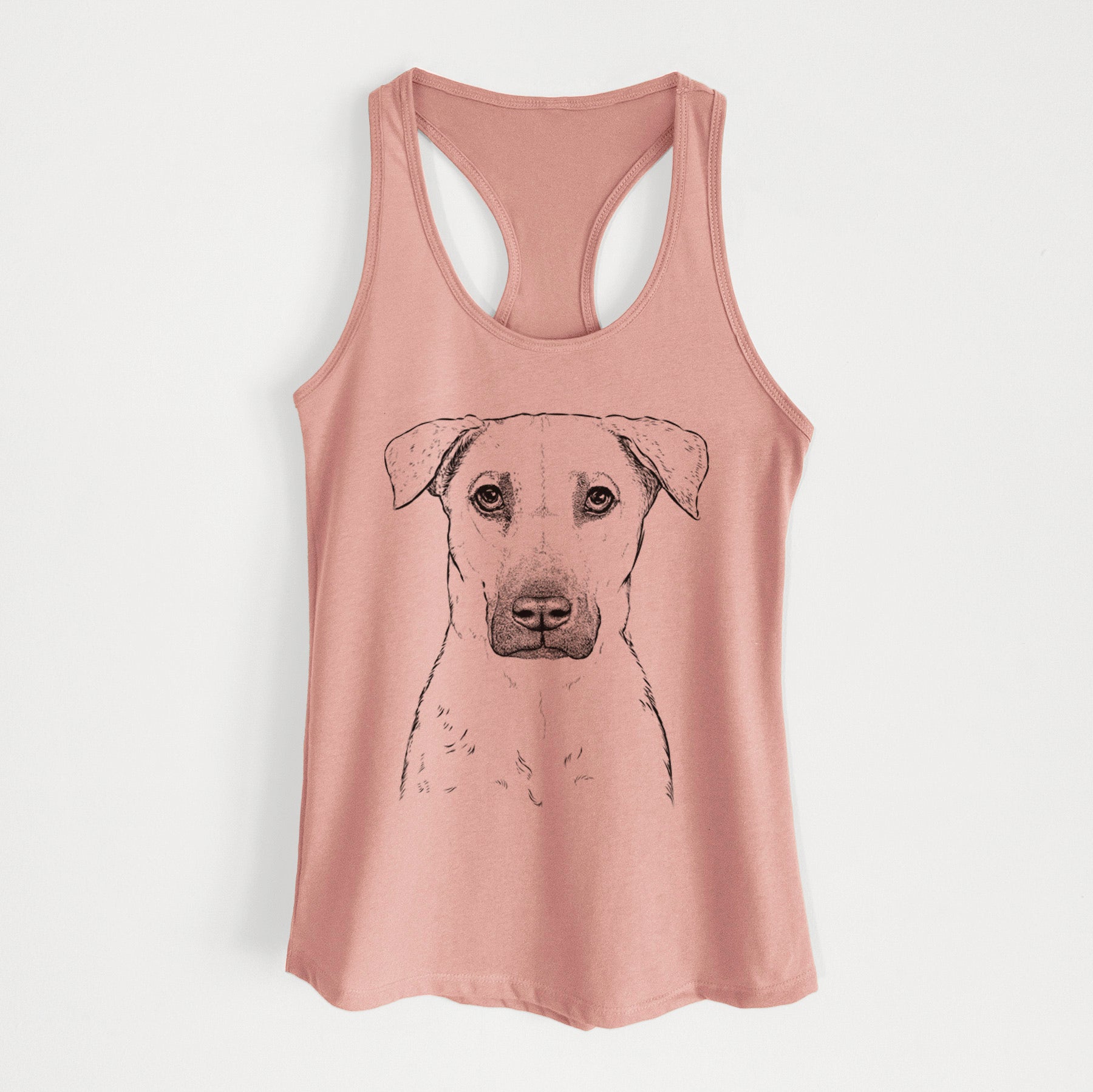 Luna the Black Mouth Cur - Women's Racerback Tanktop