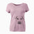 Bare Luna the Black Mouth Cur - Women's V-neck Shirt