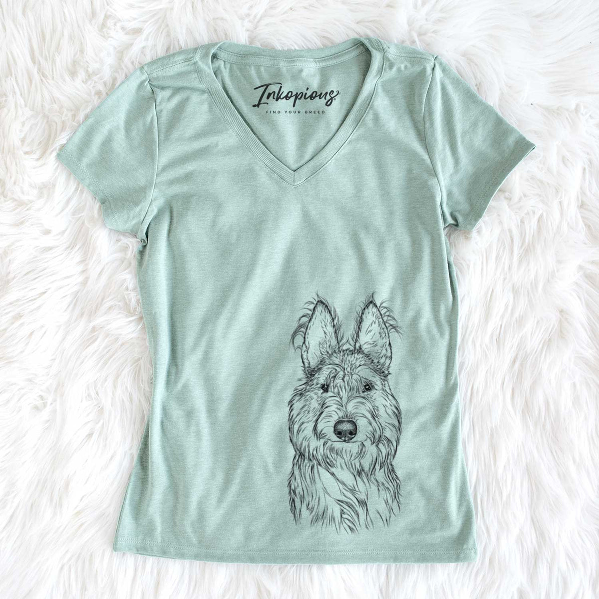 Bare Luna the Berger Picard - Women's V-neck Shirt