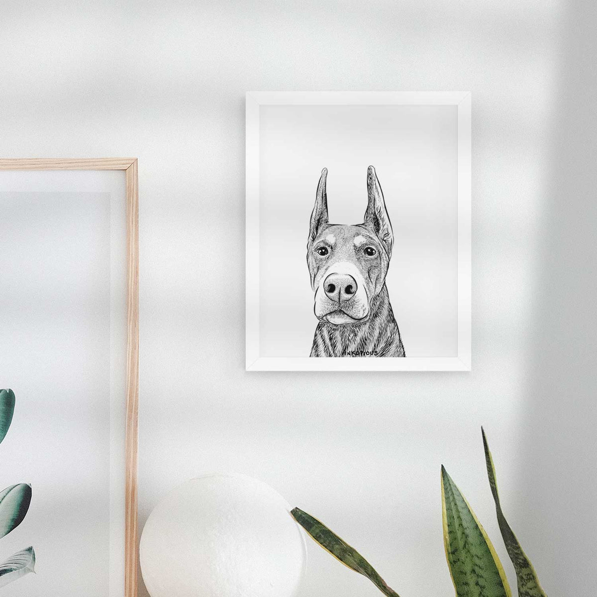 Luna the Doberman Pinscher Art Print