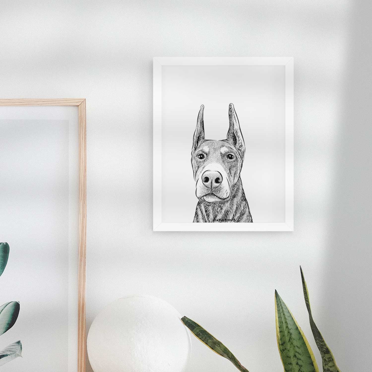 Luna the Doberman Pinscher Art Print