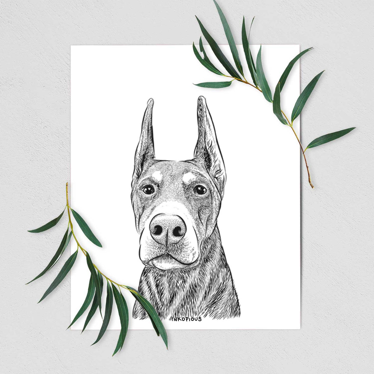 Luna the Doberman Pinscher Art Print