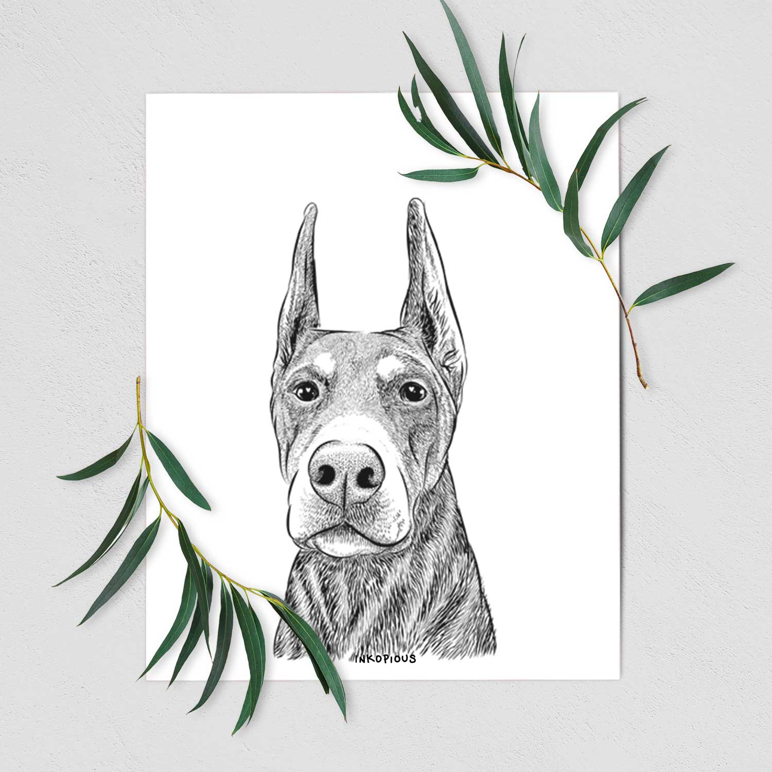 Luna the Doberman Pinscher Art Print