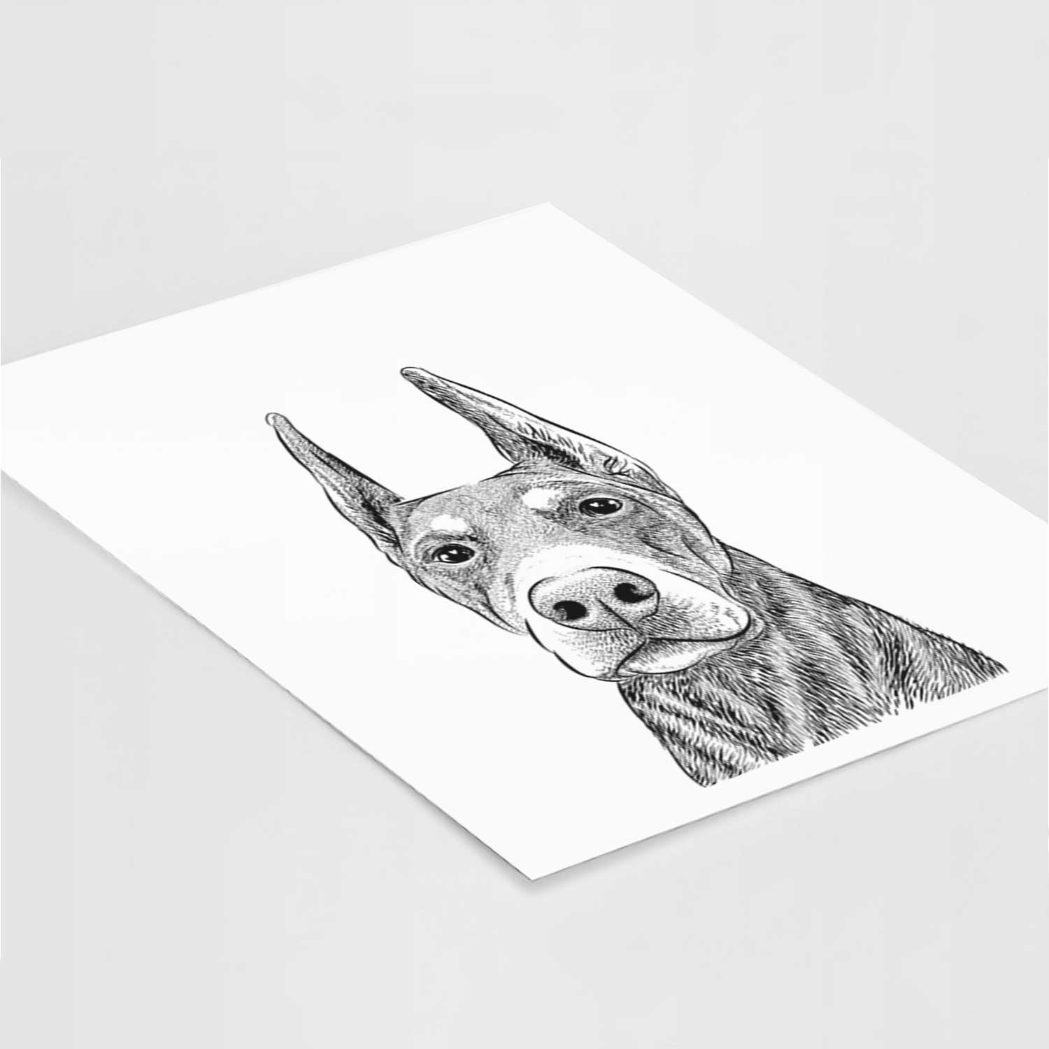 Luna the Doberman Pinscher Art Print