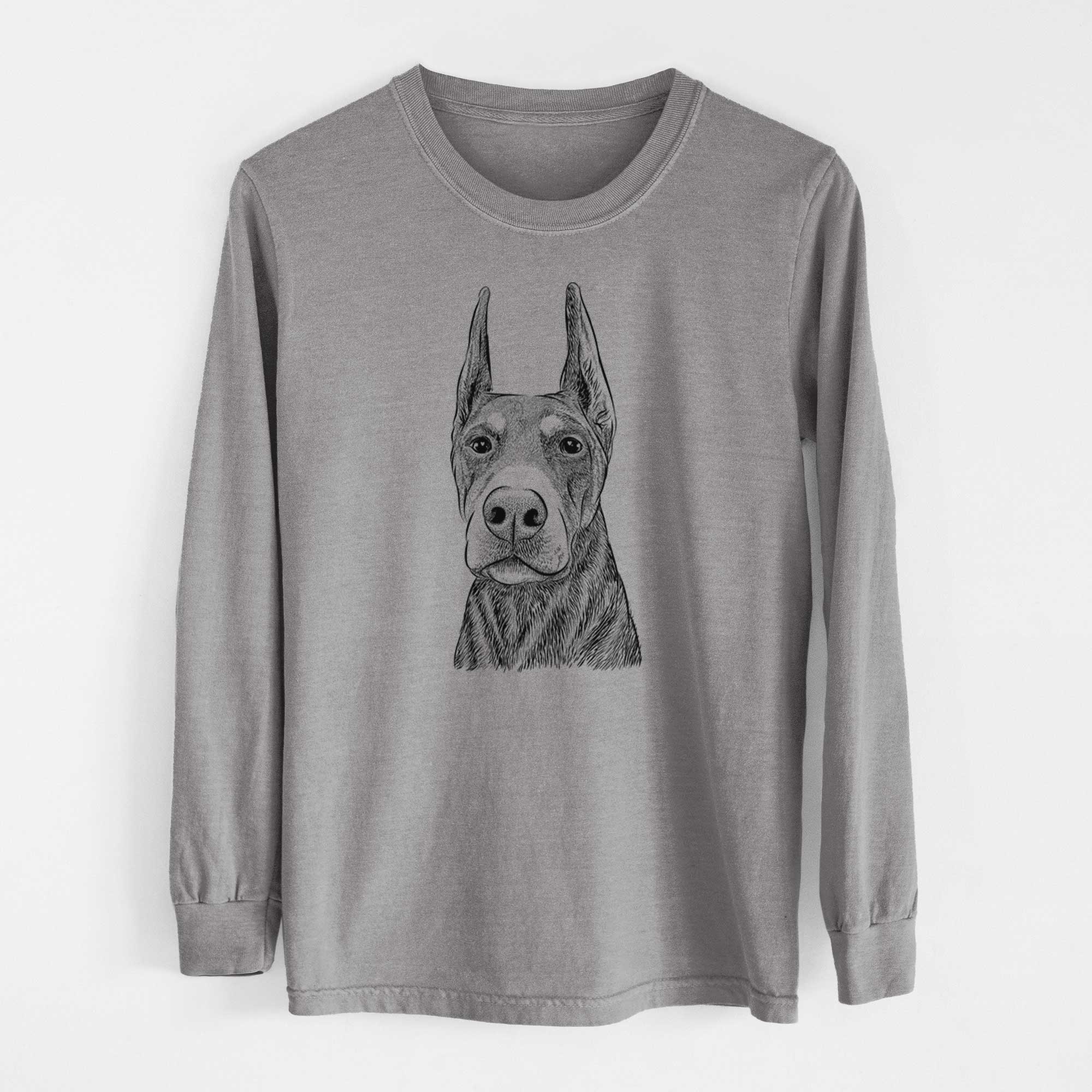 Bare Luna the Doberman Pinscher - Heavyweight 100% Cotton Long Sleeve