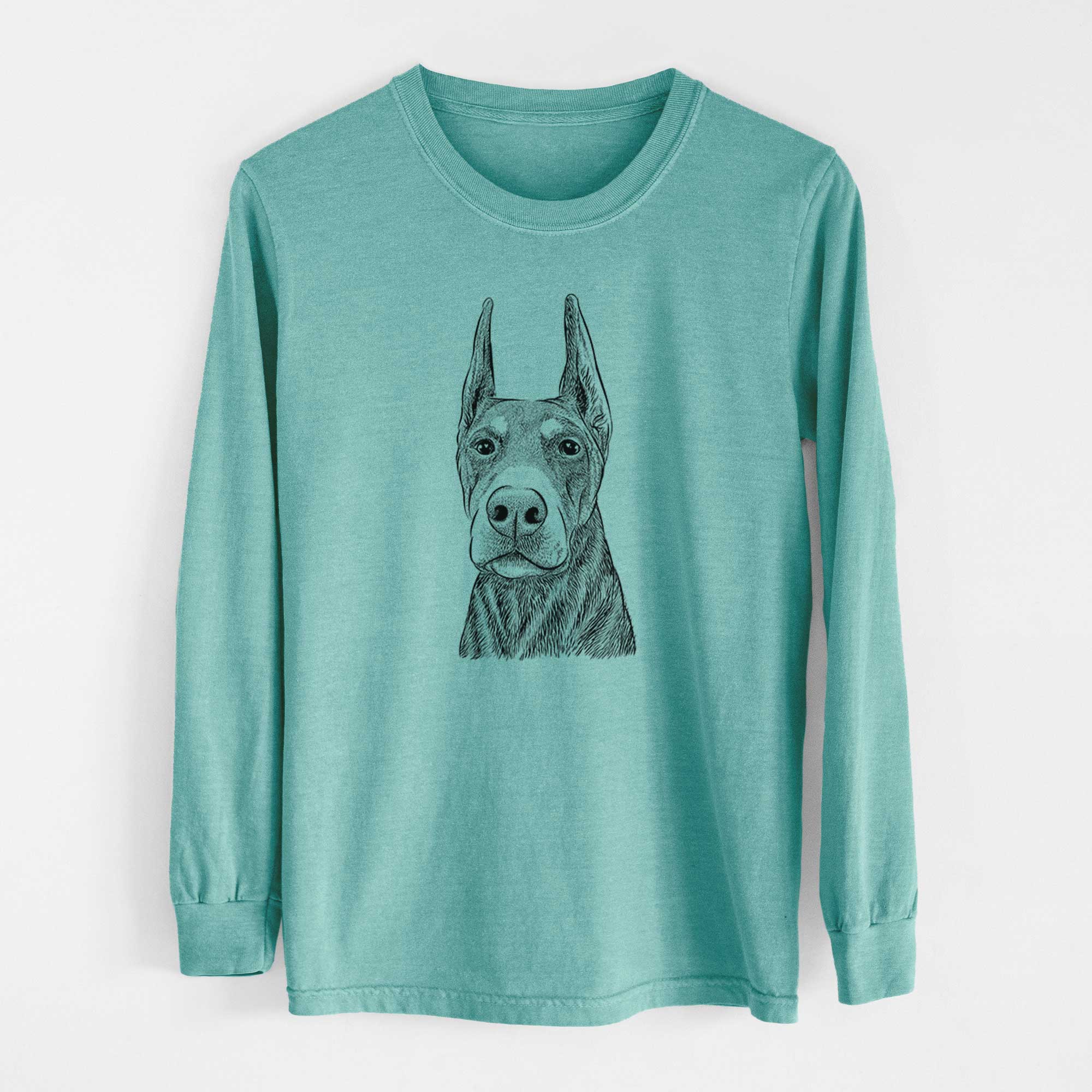 Bare Luna the Doberman Pinscher - Heavyweight 100% Cotton Long Sleeve