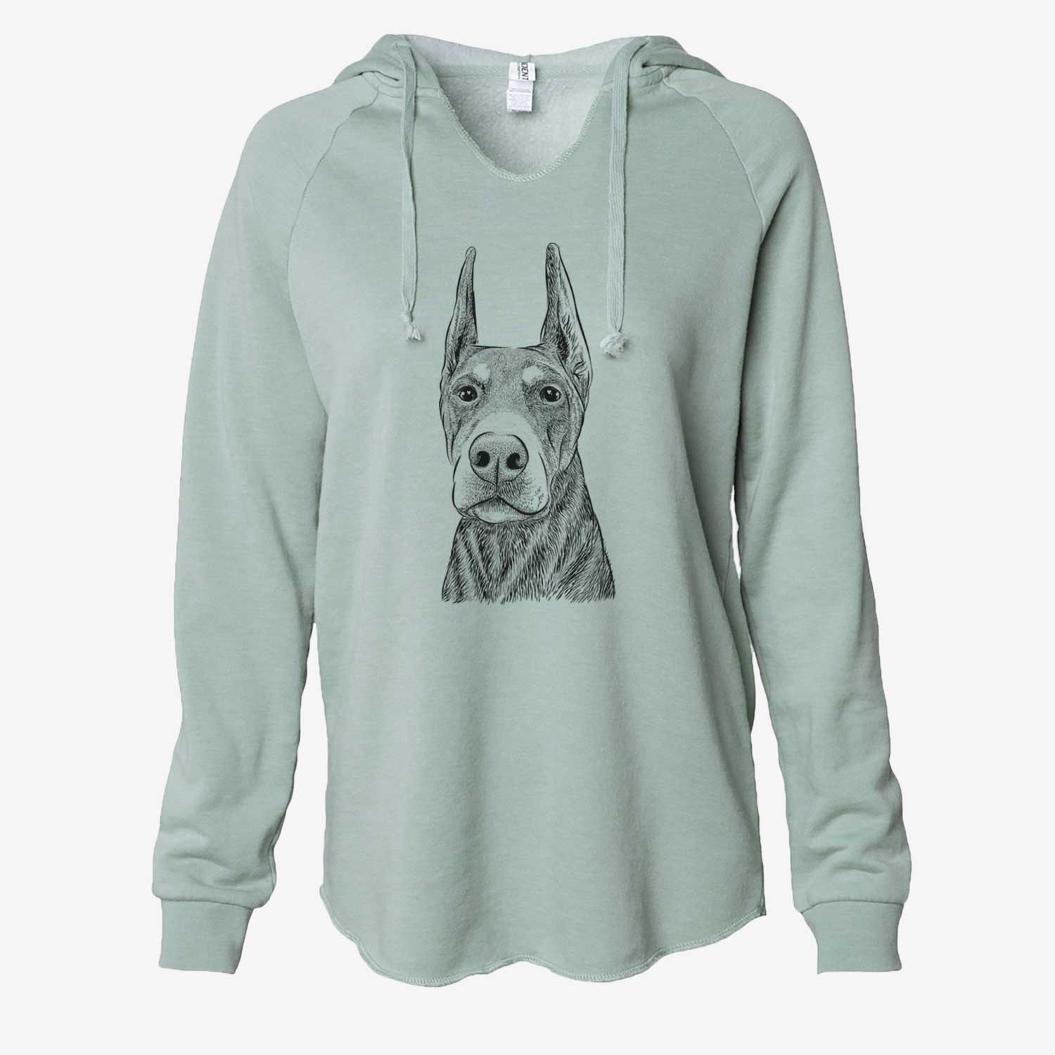 Luna the Doberman Pinscher - Cali Wave Hooded Sweatshirt