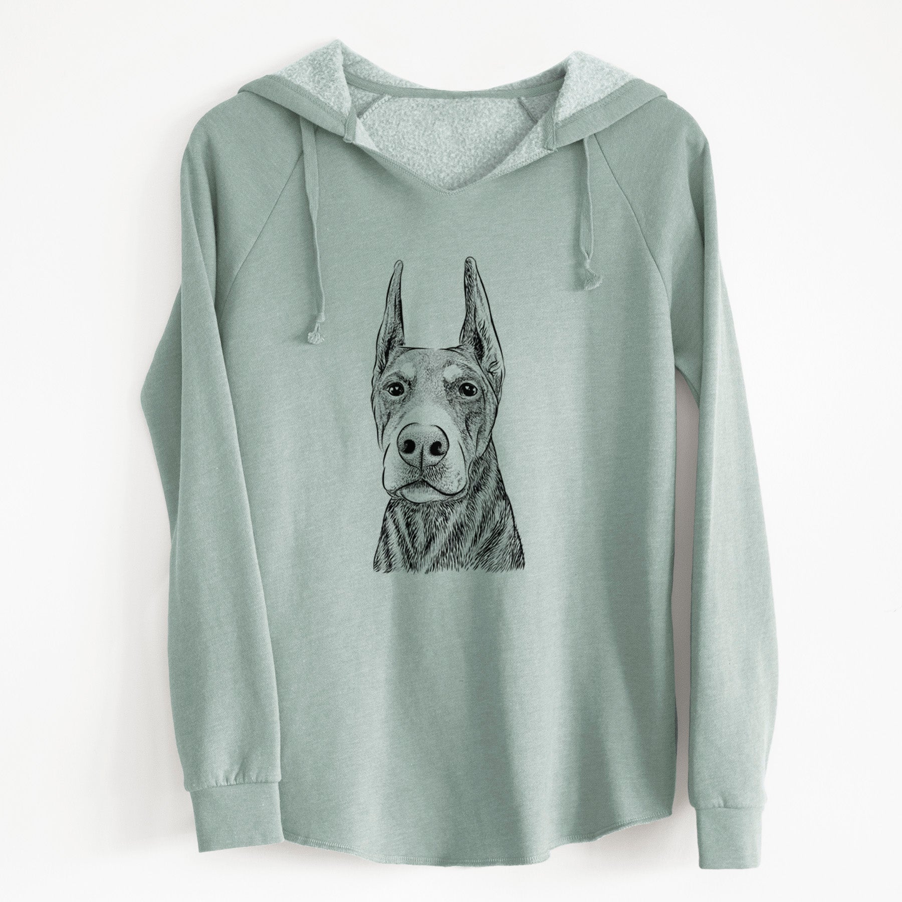 Bare Luna the Doberman Pinscher - Cali Wave Hooded Sweatshirt