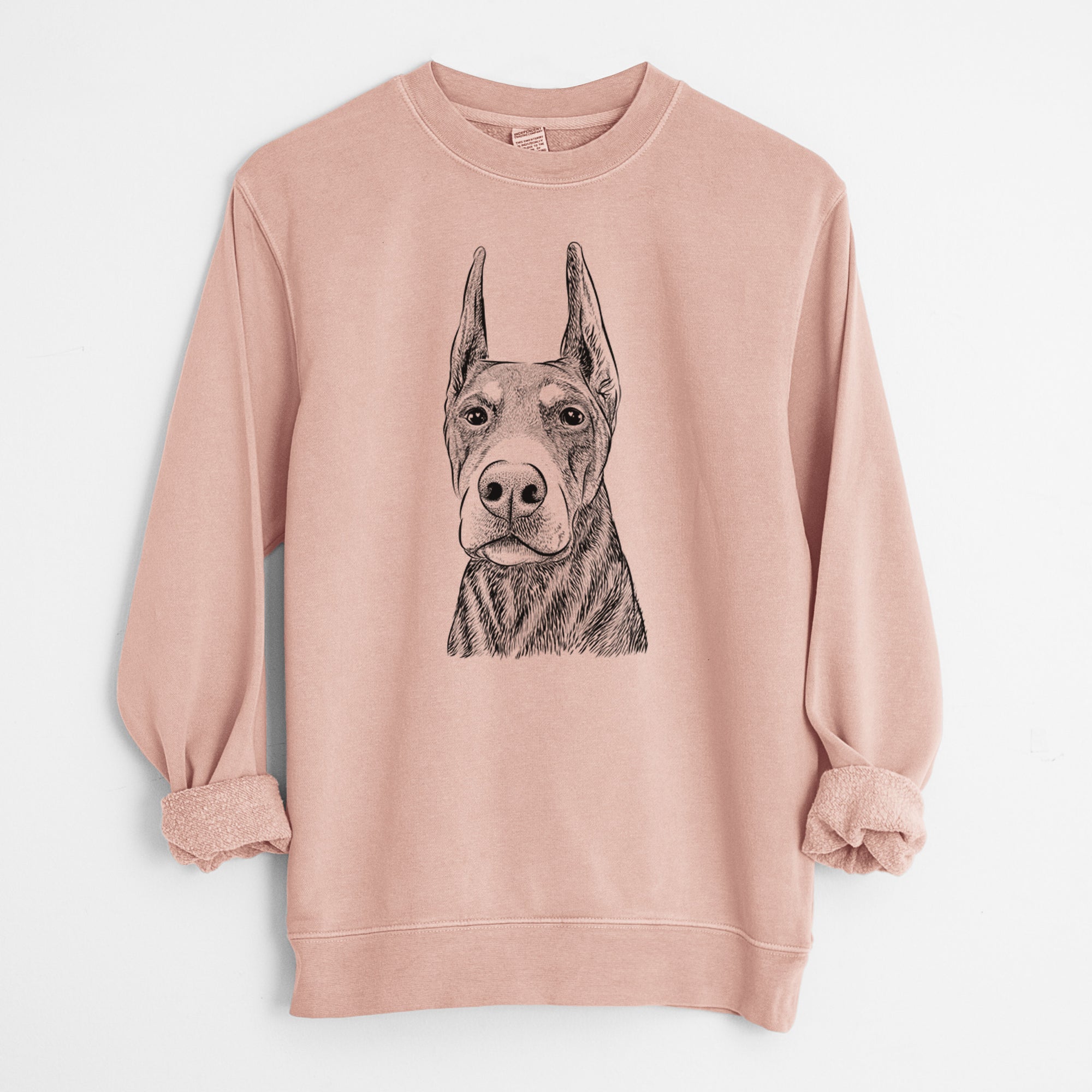 Bare Luna the Doberman Pinscher - Unisex Pigment Dyed Crew Sweatshirt