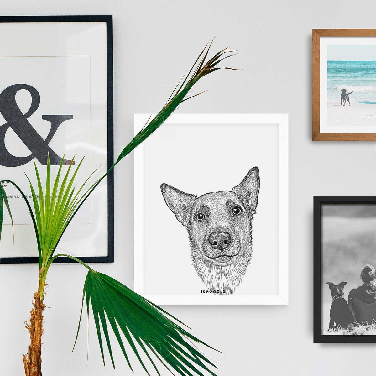 Luna the Shepherd Mix Art Print