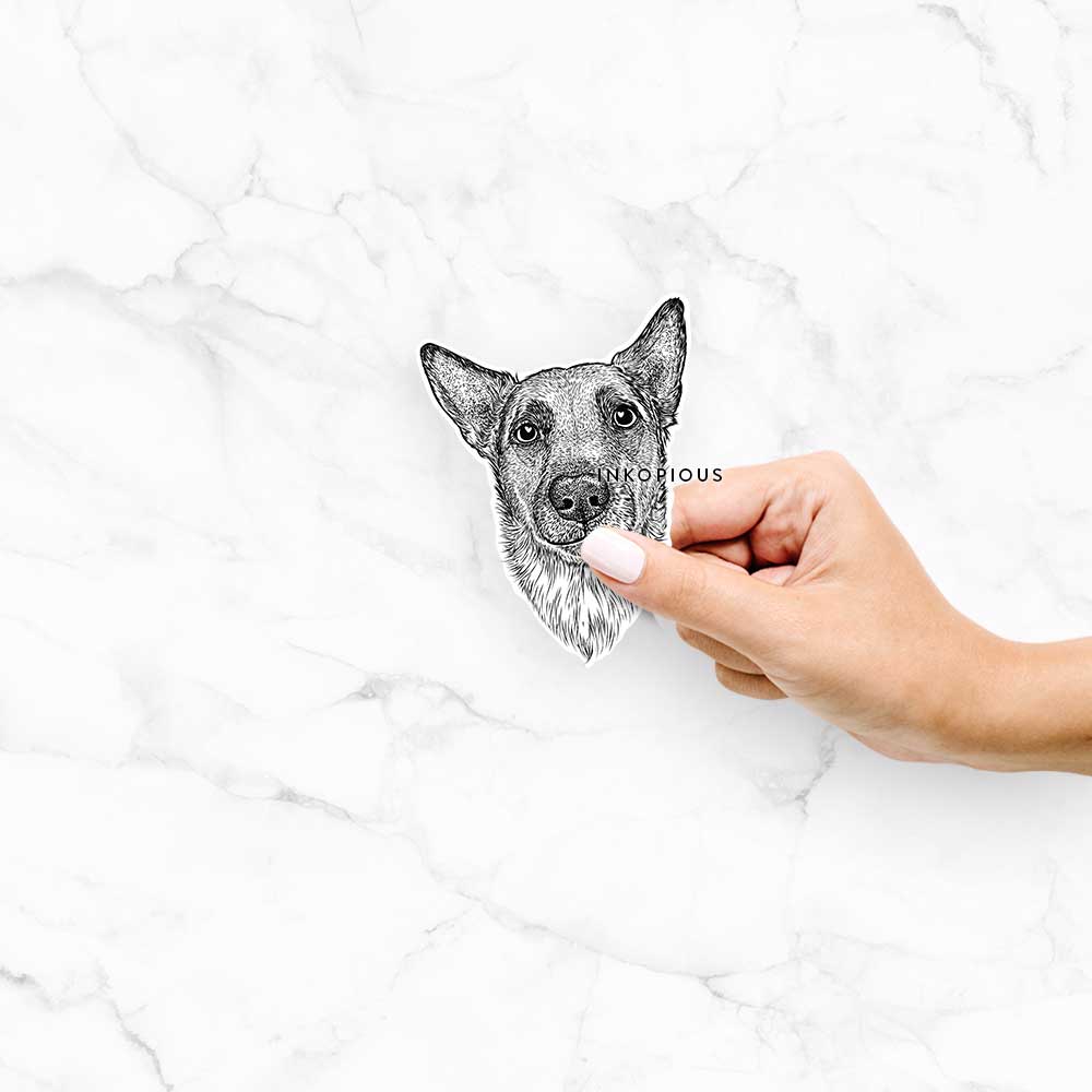 Luna the Shepherd Mix - Decal Sticker