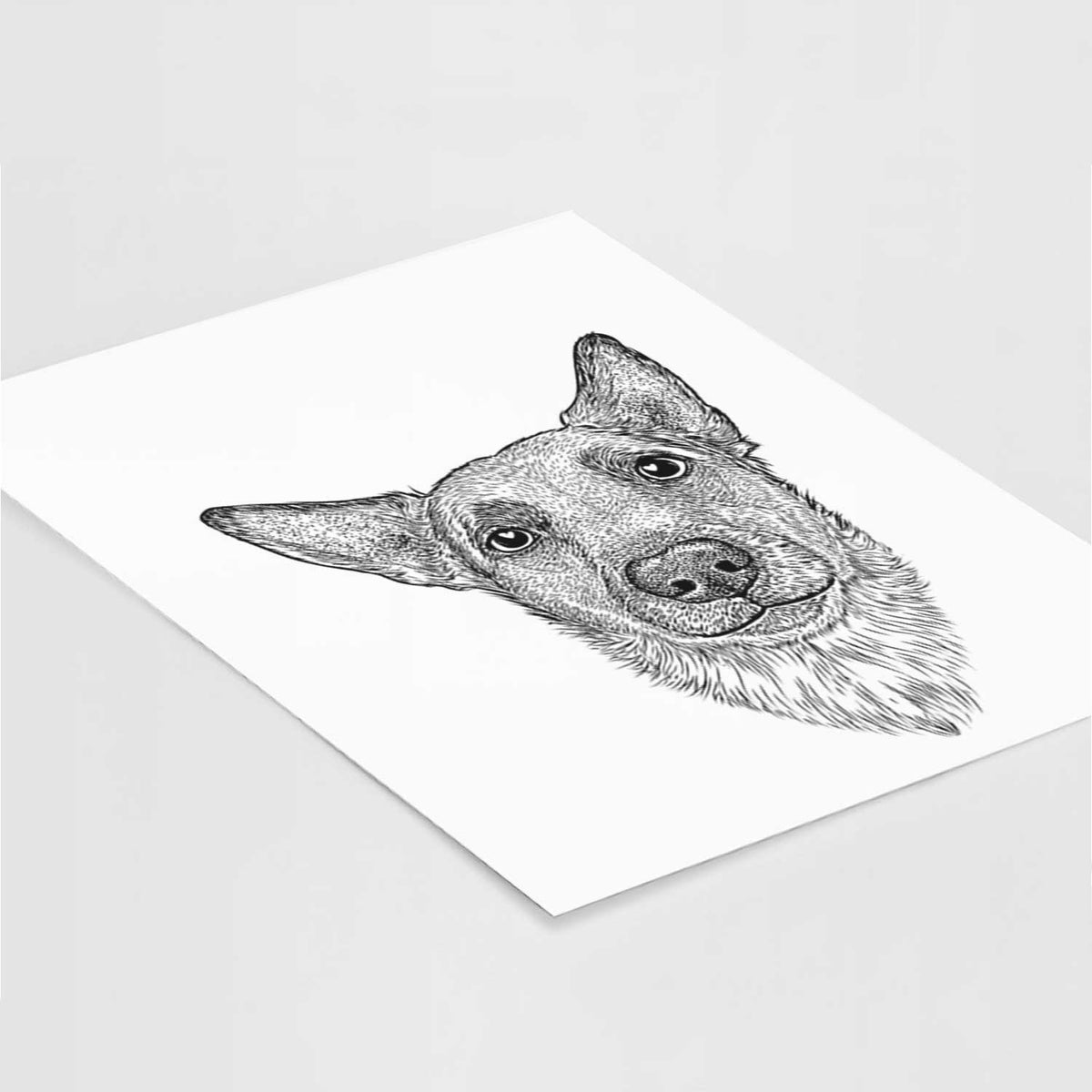 Luna the Shepherd Mix Art Print