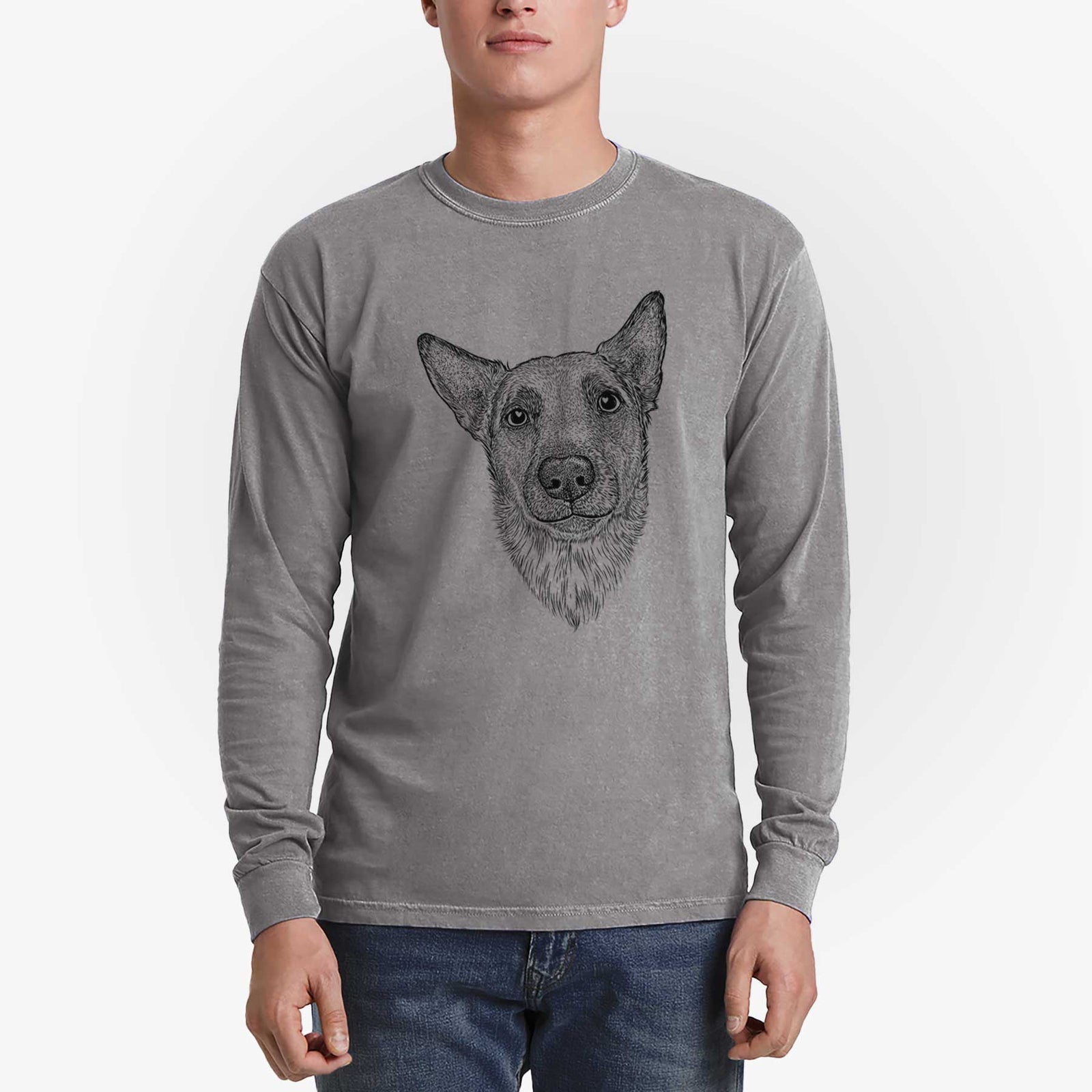 Bare Luna the Shepherd Mix - Heavyweight 100% Cotton Long Sleeve